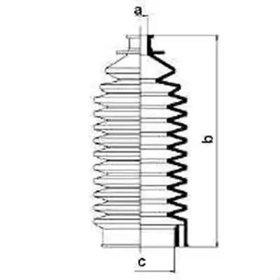 Гофрований кожух, механізм рульового керування 83523 GKN SPIDAN