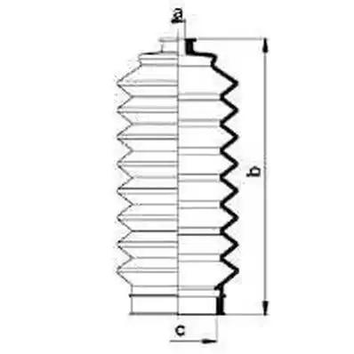Гофрований кожух, механізм рульового керування 83860 GKN SPIDAN