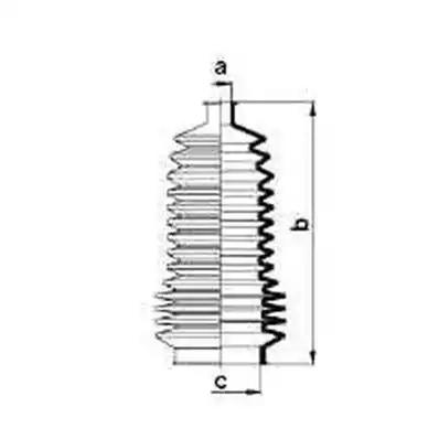 Гофрований кожух, механізм рульового керування 83864 GKN SPIDAN