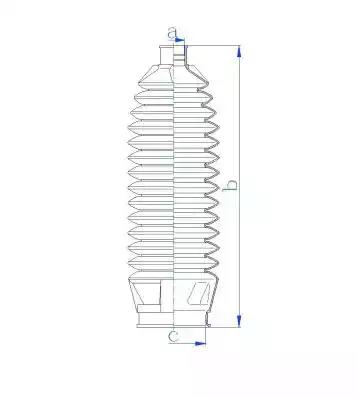 Гофрований кожух, механізм рульового керування 83929 GKN SPIDAN