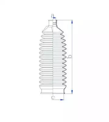 Гофрований кожух, механізм рульового керування 83931 GKN SPIDAN