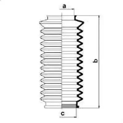 Гофрований кожух, механізм рульового керування 83947 GKN SPIDAN