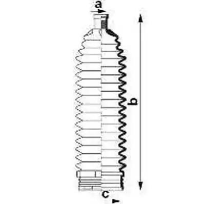 Гофрований кожух, механізм рульового керування 84002 GKN SPIDAN