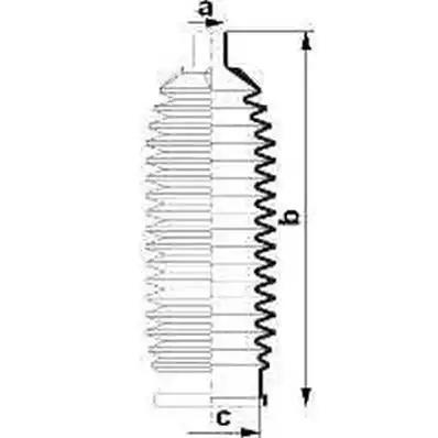 Гофрований кожух, механізм рульового керування 84010 GKN SPIDAN