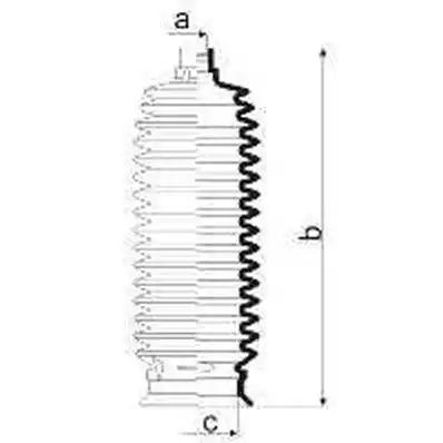 Гофрований кожух, механізм рульового керування 84038 GKN SPIDAN