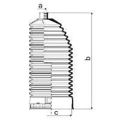 Гофрований кожух, механізм рульового керування 84048 GKN SPIDAN