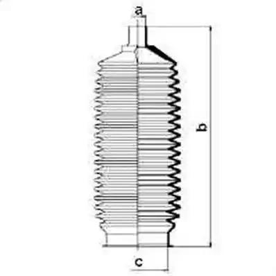 Гофрований кожух, механізм рульового керування 84075 GKN SPIDAN