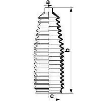 Гофрований кожух, механізм рульового керування 84077 GKN SPIDAN