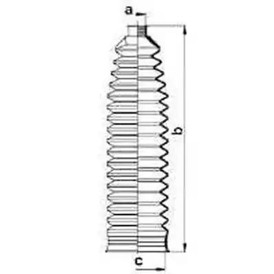 Гофрований кожух, механізм рульового керування 84081 GKN SPIDAN