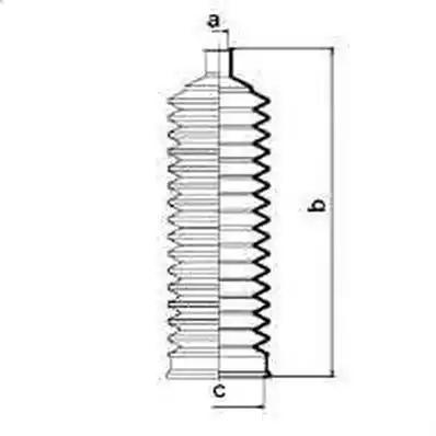 Гофрований кожух, механізм рульового керування 84096 GKN SPIDAN