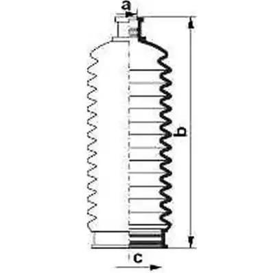 Гофрований кожух, механізм рульового керування 84098 GKN SPIDAN