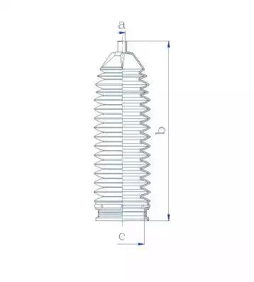 Гофрований кожух механізм рульового керування 84121 GKN SPIDAN