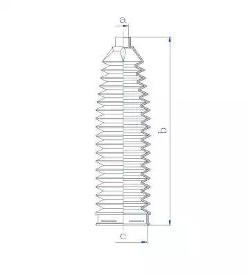 Гофрований кожух, механізм рульового керування 84126 GKN SPIDAN