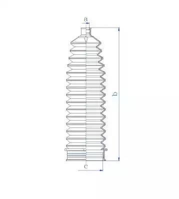 Гофрований кожух, механізм рульового керування 84127 GKN SPIDAN