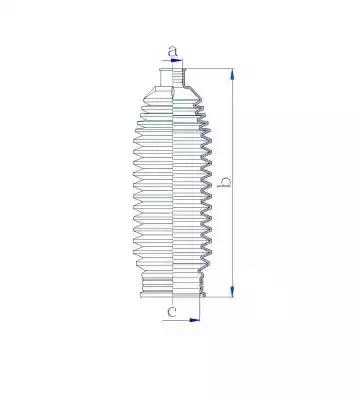 Гофрований кожух, механізм рульового керування 84132 GKN SPIDAN