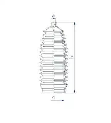 Гофрований кожух, механізм рульового керування 84148 GKN SPIDAN