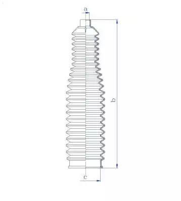Гофрований кожух, механізм рульового керування 84151 GKN SPIDAN