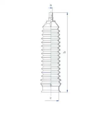 Гофрований кожух, механізм рульового керування 84163 GKN SPIDAN