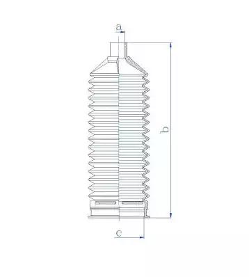 Гофрований кожух, механізм рульового керування 84197 GKN SPIDAN
