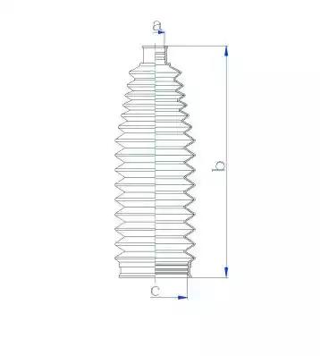 Гофрований кожух, механізм рульового керування 84201 GKN SPIDAN