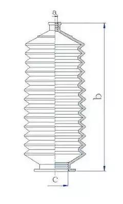 Гофрований кожух, механізм рульового керування 84203 GKN SPIDAN