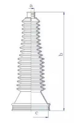 Гофрований кожух механізм рульового керування 84205 GKN SPIDAN