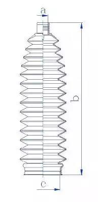 Гофрований кожух, механізм рульового керування 84206 GKN SPIDAN