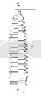 Гофрований кожух, механізм рульового керування 84229 GKN SPIDAN