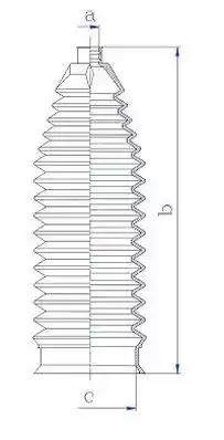 Гофрований кожух, механізм рульового керування 84232 GKN SPIDAN