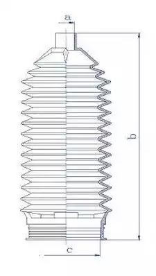Гофрований кожух механізм рульового керування 84233 GKN SPIDAN