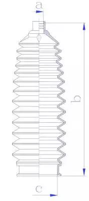 Гофрований кожух, механізм рульового керування 84246 GKN SPIDAN