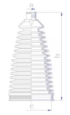 Гофрований кожух, механізм рульового керування 84265 GKN SPIDAN