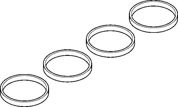 Прокладка колектора впуск к-кт opel astra/vectra 2.2 i 00- 007051 ELRING