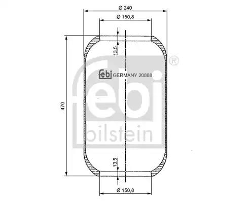 Пневморесора підвіски 20888 FEBI