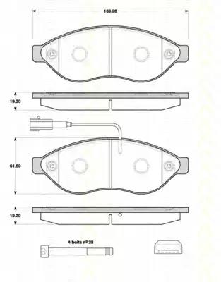 Колодки гальмівні передні 811010562 TRISCAN