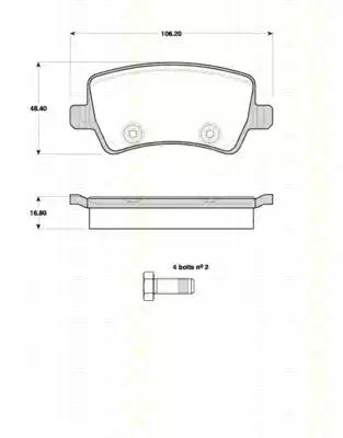 Колодки гальмівні дискові 811010564 TRISCAN