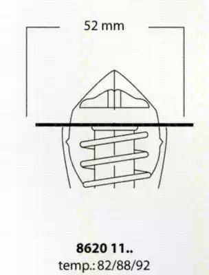 Термостат, охолоджувальна рідина 86201192 TRISCAN