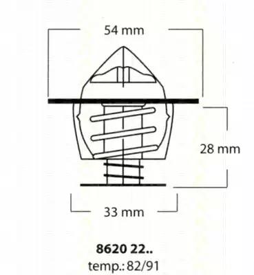 Термостат ford dieselvagopel 86202291 TRISCAN