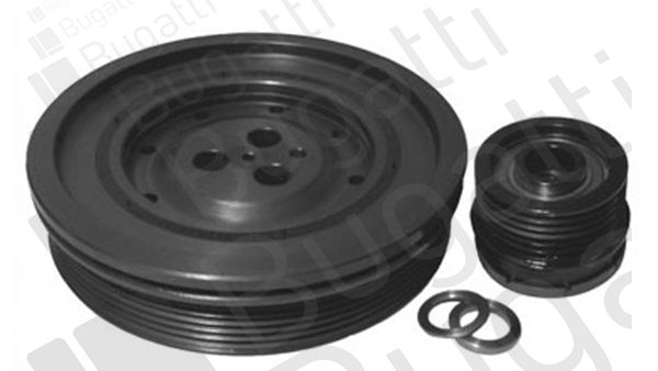 Шків колінвалу + шків генератора 2.0d/2.2d transit/mondeo iii 00-07 BPSD1044ND BUGATTI