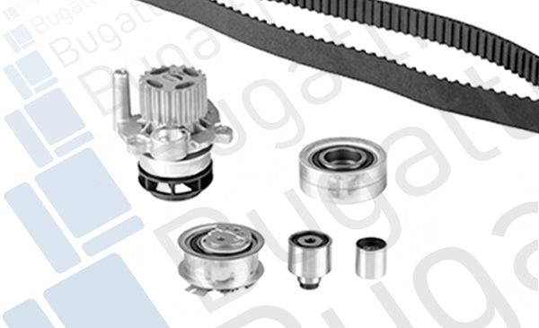 Bugatti vw к-т грм помпа + ремень + 4 ролика golfcaddypassatoctaviat5 2.0tdi ... KBU10183A BUGATTI