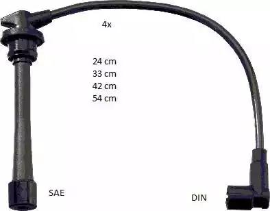 Комплект проводов зажигания ZEF1639 BERU