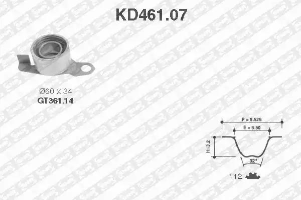 Комплект зубчастих ременів KD46107 SNR NTN