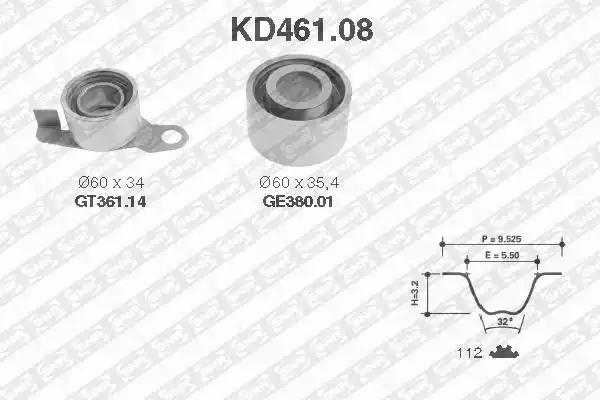 Комплект зубчастих ременів KD46108 SNR NTN