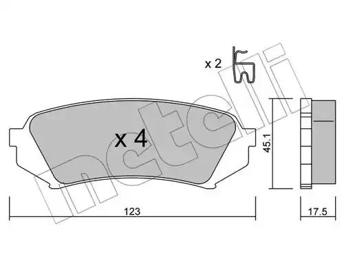 Комплект гальмівних колодок дискових 2204530 METELLI