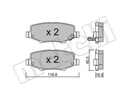 Комплект гальмівних колодок дискових 2208630 METELLI