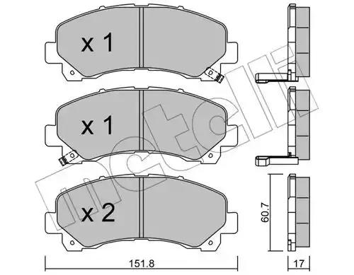 Комплект гальмівних колодок дискових 2209020 METELLI