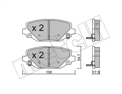 Комплект гальмівних колодок дискових 2209470 METELLI
