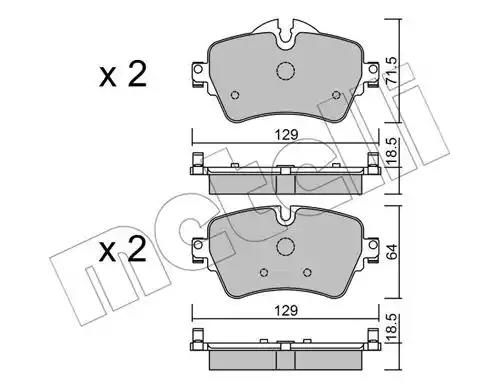 Klocki ham przod  bmw 2 f45 14- 2210130 METELLI