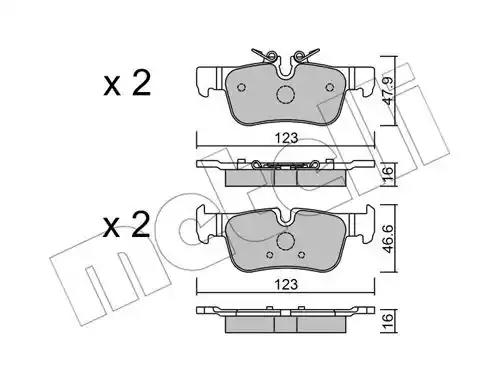 Klocki ham tyl  bmw 2 f45 13- 2210380 METELLI