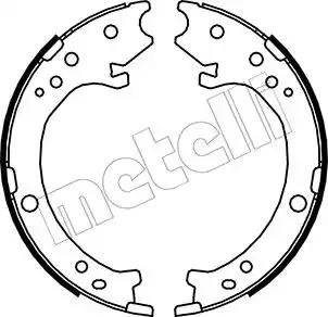 Комплект тормозных колодок стояночная тормозная... 530161 METELLI
